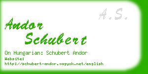 andor schubert business card